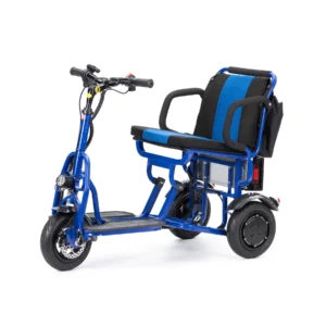 COUGAR (Blue) Folding Electric Mobility Scooter 3 Wheel Lightweight