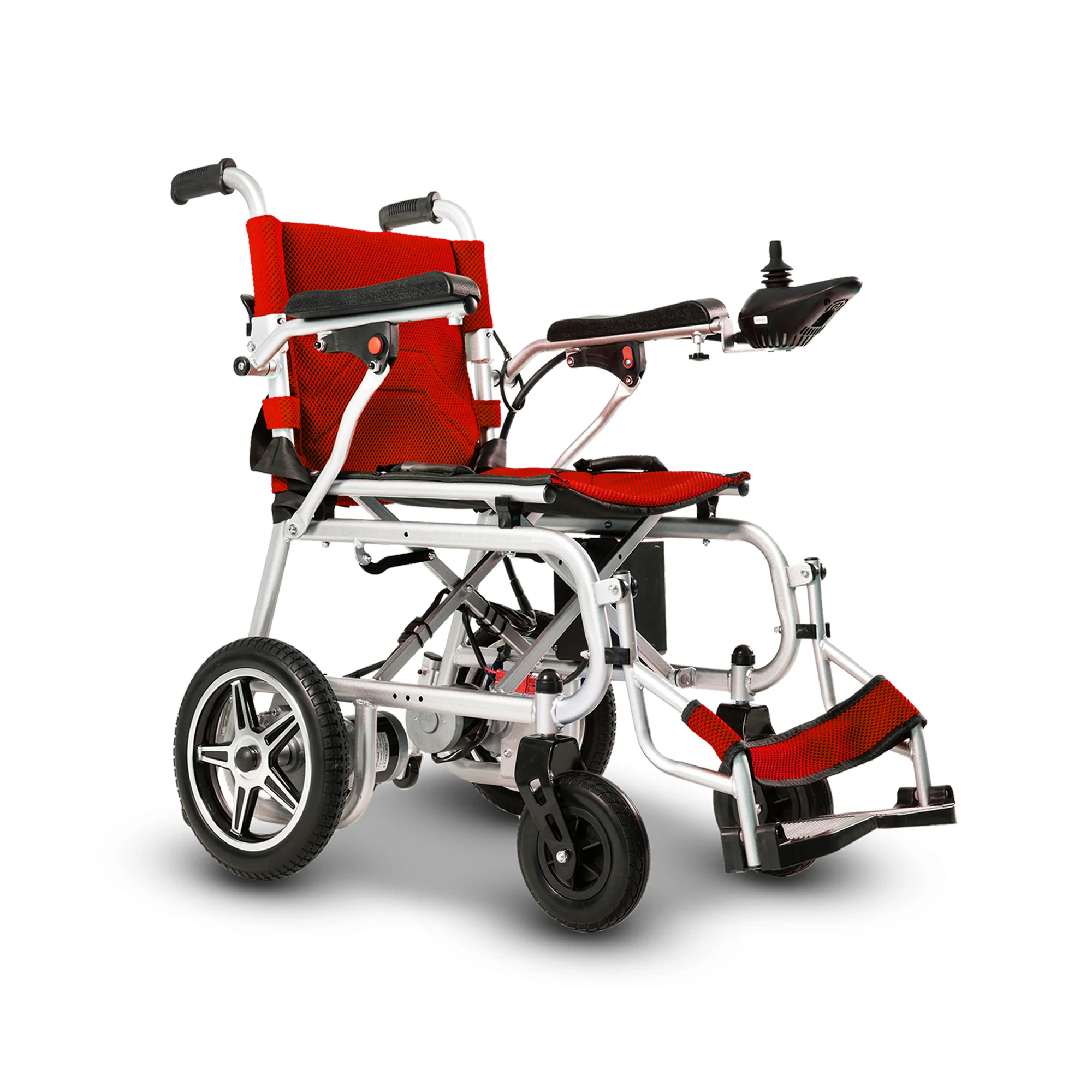 ARTEMIS PRO (Red) – Lightweight Foldable Electric Wheelchair