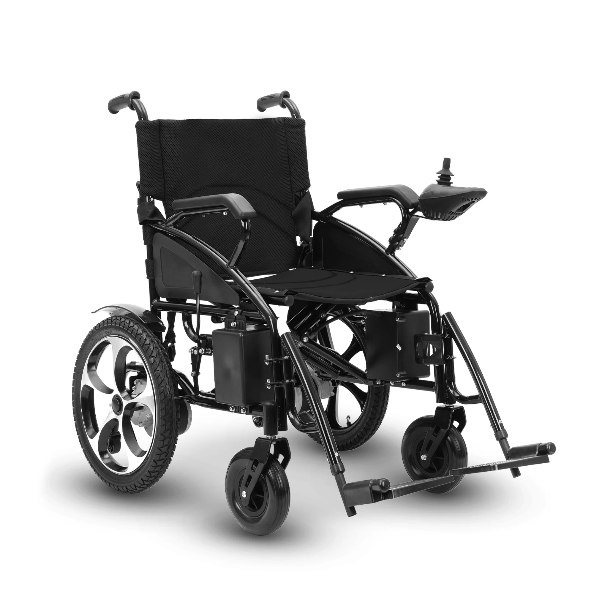 ARTEMIS (BLACK) Folding Lightweight Electric Wheelchairs 265lbs -500W- 13Miles