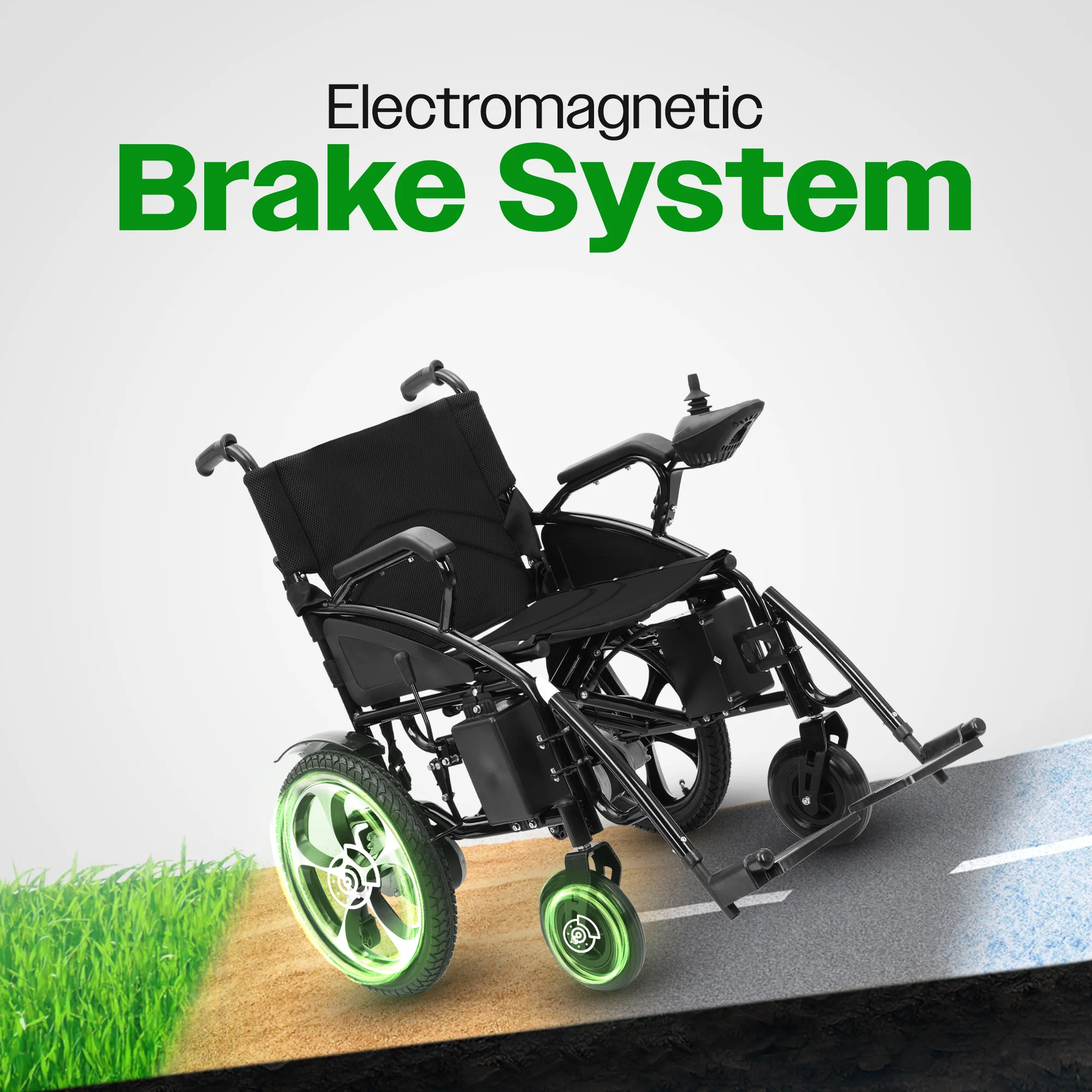 ARTEMIS (BLACK) Folding Lightweight Electric Wheelchairs 265lbs -500W- 13Miles - Image 5