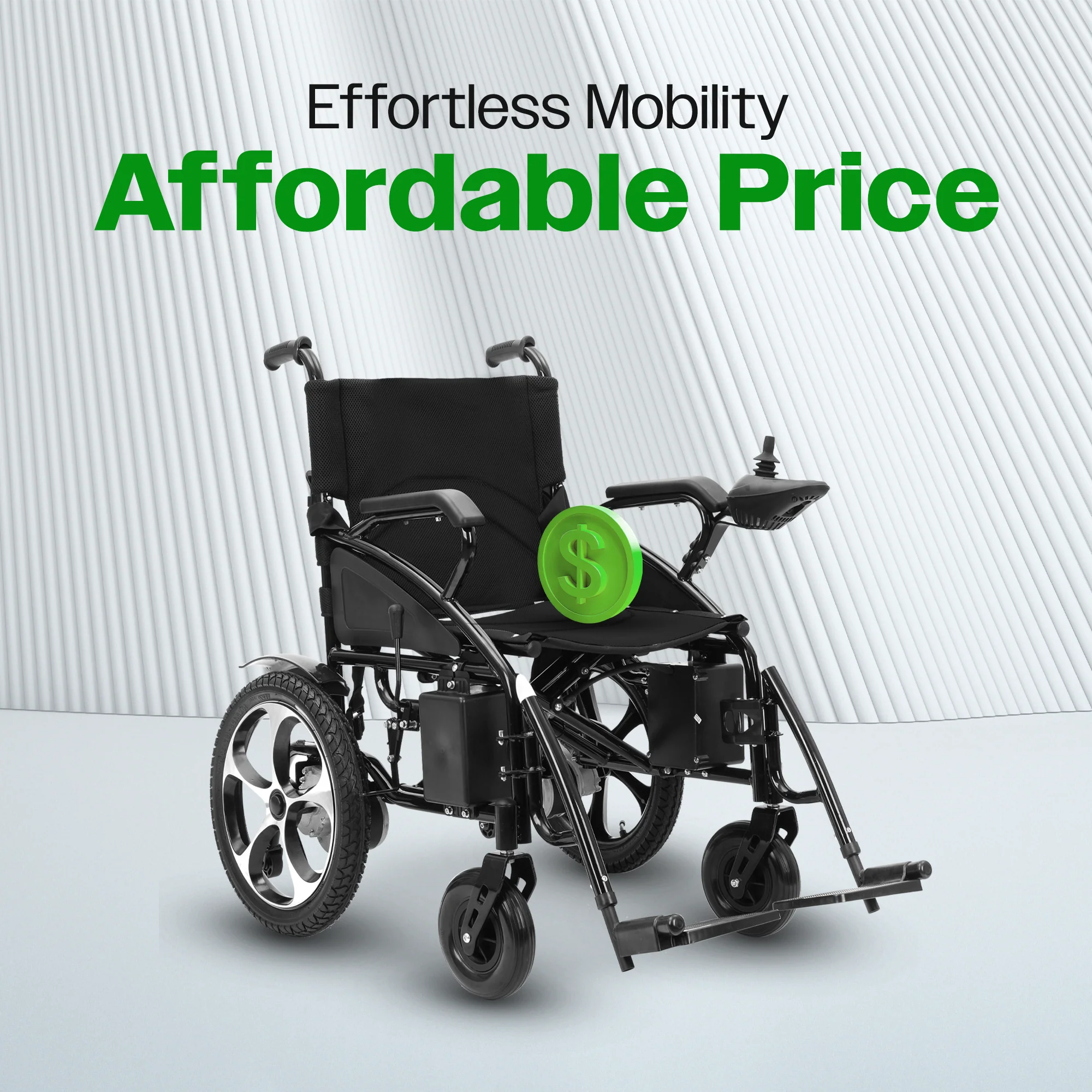 ARTEMIS (BLACK) Folding Lightweight Electric Wheelchairs 265lbs -500W- 13Miles - Image 7